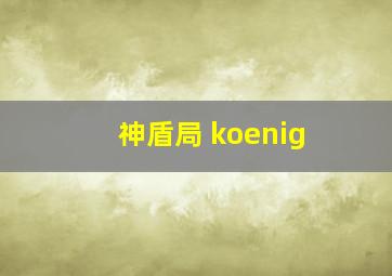 神盾局 koenig